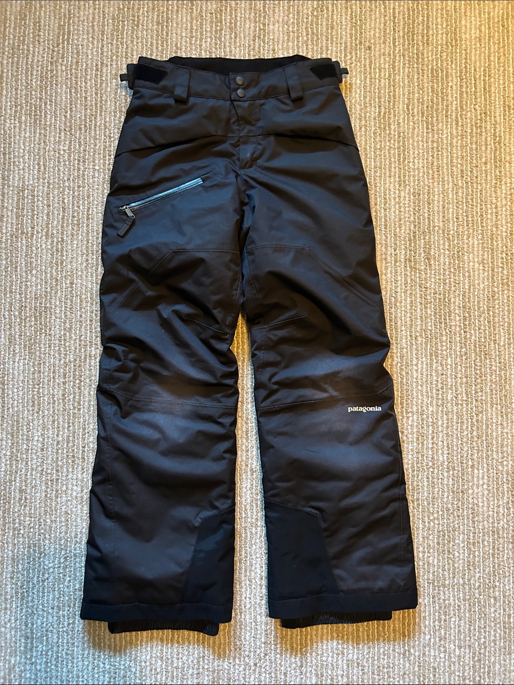 Patagonia Kid’s Black Ski/Snow Pants, Size Medium 10